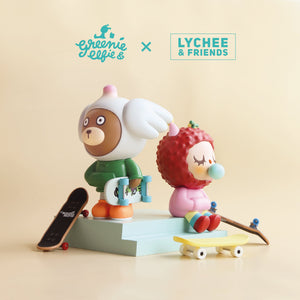 Greenie & Elfie x LYCHEE & FRIENDS Resin Figure (LYCHEE)