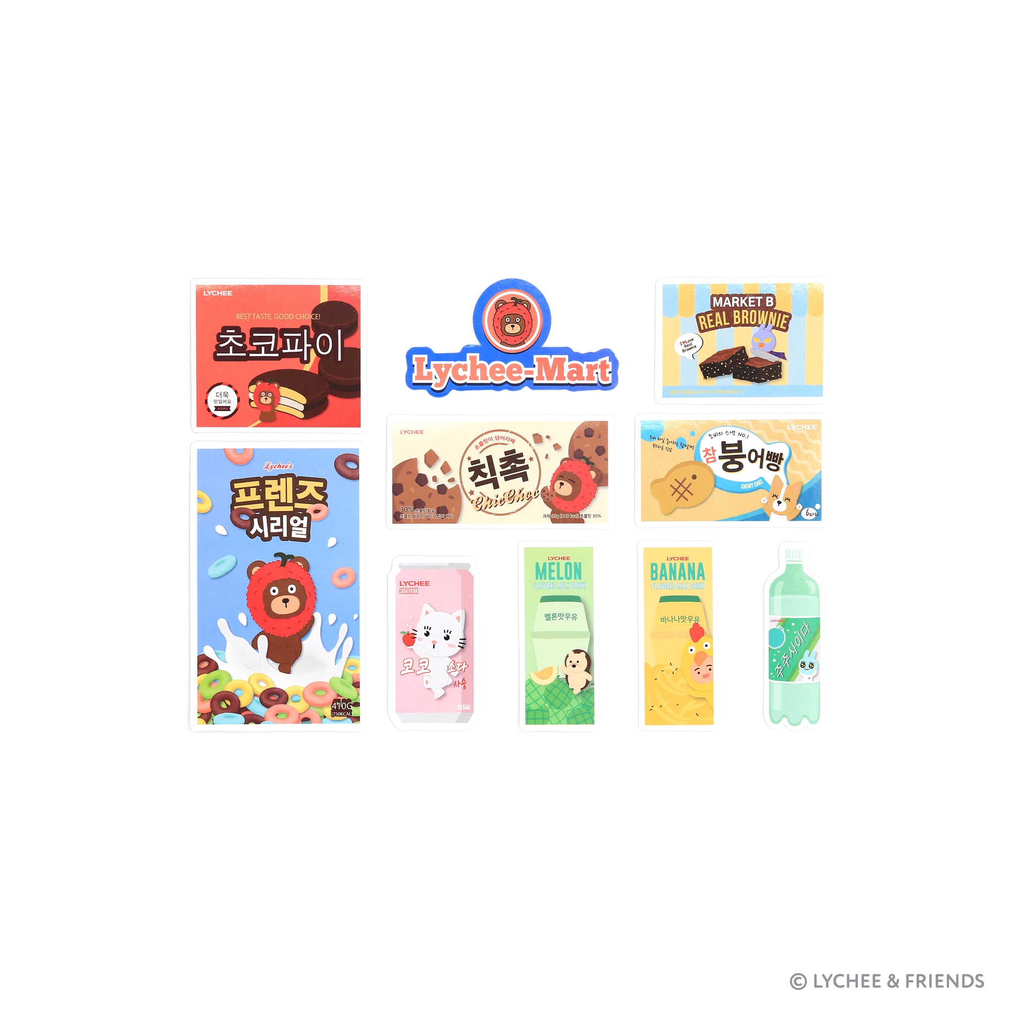 Lychee-Mart Sticker Pack (10pcs)